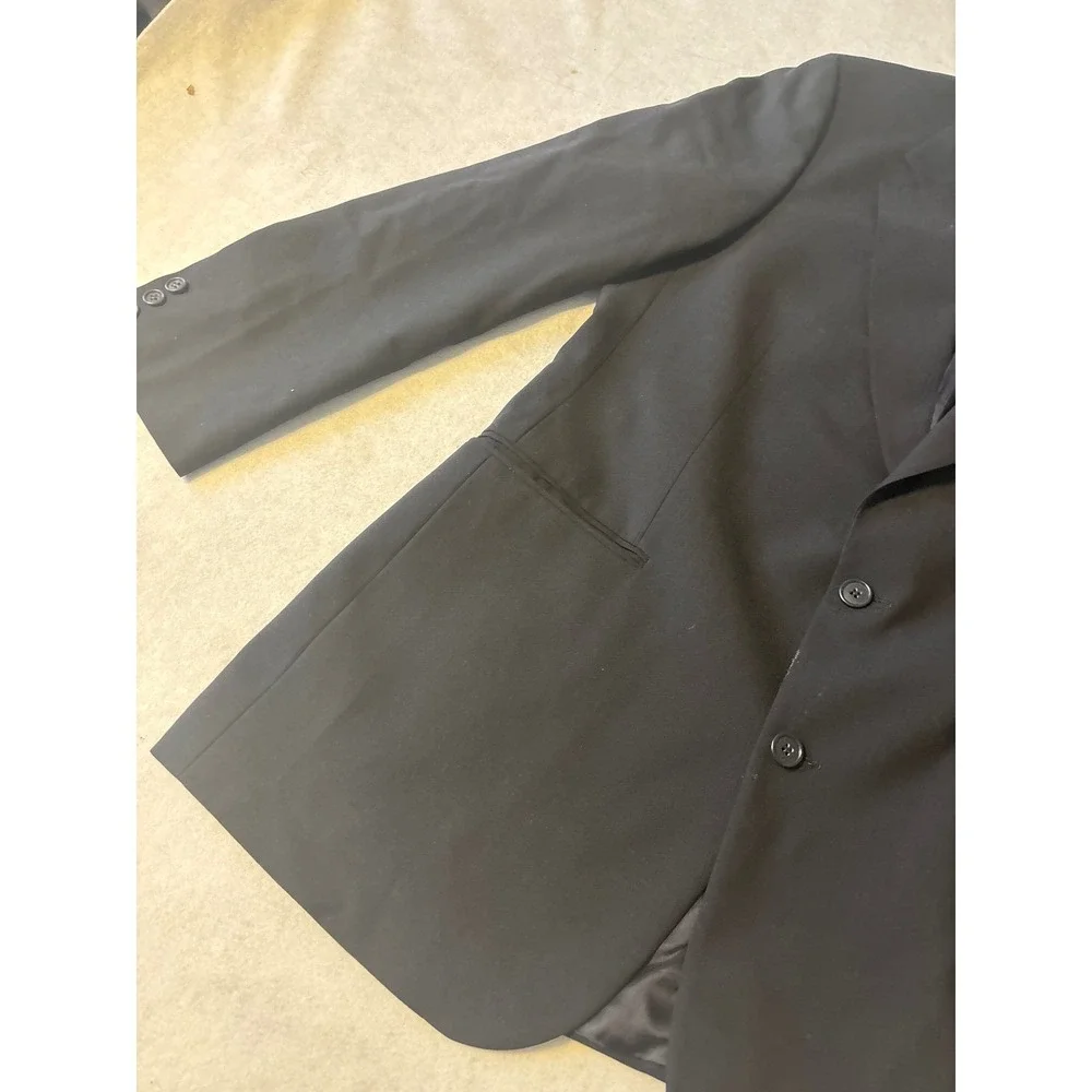 Brooks Brothers Mens Black Two Button Blazer Jacket Notch Suit Coat‎